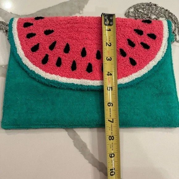 Watermelon Themed Clutch with Chain Strap - Picture 2 of 5